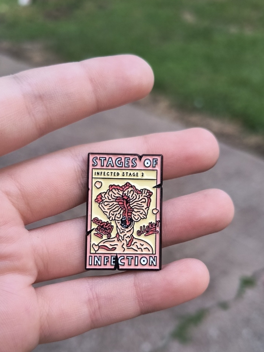 Stages of Infection Enamel Pin - Pink & Cream